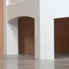 kleankin Tall Bathroom Storage Unit, Slim Bathroom Cabinet with Adjustable Shelves and Double Door, White - 9