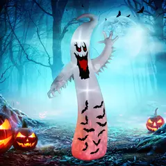 Outsunny 11.8ft Scary Inflatable Ghost Halloween Decoration, with Accessories - 2