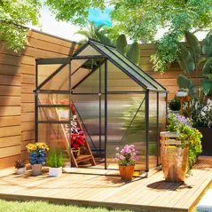 Outsunny 192.5 x 131cm Walk-In Polycarbonate Greenhouse - 2