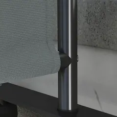 Outsunny 183 x 181cm Outdoor Privacy Screen, with Wheels - Dark Grey - 8