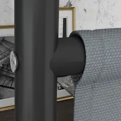 Outsunny 183 x 181cm Outdoor Privacy Screen, with Wheels - Dark Grey - 9