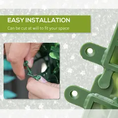 Outsunny 12PCS Artificial Boxwood Wall Panels 50cm x 50cm Rhododendron Privacy Fence Screen Faux Hedge Greenery Backdrop for Home Garden Backyard Balcony - 7