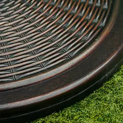 Outsunny 13kg Garden Parasol Base Holder, Cement Outdoor Market Umbrella Stand, Fits 35mm/38mm/48mm Poles, Black - 8