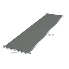 Outsunny 2 Pcs UV Protection Pergola Replacement Canopy, Pergola Shade Cover, Easy to Install, for 3 x 3(m) Pergola, Dark Grey - 3