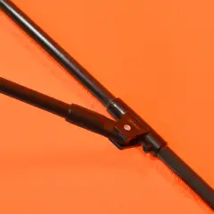 Outsunny 2.6M Patio Parasol Sun Umbrella, Tilt Shade Shelter Canopy with Crank 8 Ribs Aluminium Frame, Orange - 9