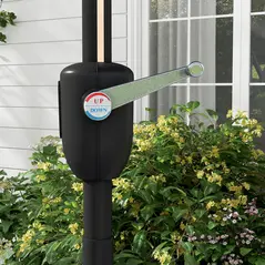 Outsunny 2.65m Garden Parasol, with LED Lights - Dark Grey - 9