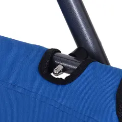 Outsunny 2 in 1 Folding Sun Lounger Reclining Garden Chair Set of 2 with 2-Level Adjustable Backrest, Outdoor Zero Gravity Recliner Garden Chairs with Head Pillow and Armrests, Blue - 9