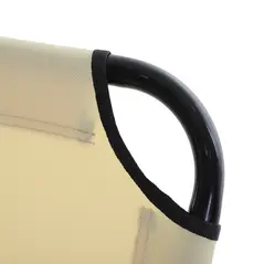 Outsunny 2 Piece Foldable Sun Loungers with 5-Position Adjustable Backrest, Outdoor Portable Recliner Chaise Lounge Chairs with Breathable Mesh Fabric, Beige - 9