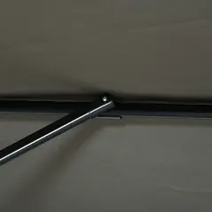 Outsunny 2.5 x 2.5m Patio Offset Parasol Umbrella Cantilever Hanging Aluminium Sun Shade Canopy Shelter 360° Rotation with Crank Handle and Cross Base, Grey - 9