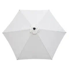 Outsunny 2.8m Garden Parasol Umbrella, Round Outdoor Market Table Umbrella Sun Shade Canopy, Off-White - 9