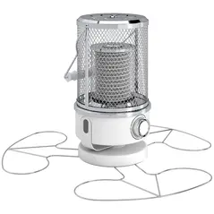 Outsunny 2000W Patio Electric Heater with 10-20㎡ Coverage, Separation Coil, Freestanding Outdoor Infrared Heater with Tip-Over Protection, Overheat Protection, Handle for Indoor and Outdoor Use, White - 1