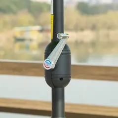 Outsunny 2.7M Garden Parasol Umbrella with Glass Fibre Ribs and Aluminium Frame, Tilting Sun Shade Shelter Canopy, Light Green - 8