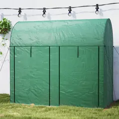 Outsunny 200 x 100cm Walk-In Greenhouse, with Zipped Doors - Green - 9