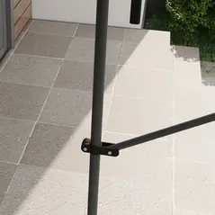 Outsunny 2.5 x 1.2m Retractable Awning, Free Standing Patio Sun Shade Shelter, UV Resistant, for Window and Door, Dark Grey - 8