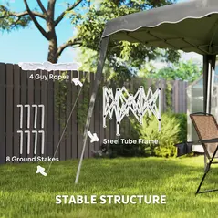 Outsunny 2.5 x 2.5M Pop up Garden Tent - Grey - 6