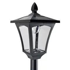 Outsunny 2 Pieces Outdoor Garden Solar Post Lamp Sensor Dimmable LED Lantern Bollard Pathway 1.6M Tall – Black - 8