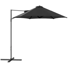 Outsunny 2.5m Rotating Cantilever Parasol - Black - 1