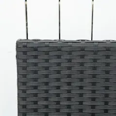 Outsunny 2 Seater Poly Rattan Garden Bench, All Weather Wicker Garden Loveseat, Outdoor Seating Bench with 240 Load Capacity, Backrest and Armrests for Patio, Terrace, Balcony, Black - 8