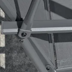 Outsunny 2 Seater Garden Swing Seat Swing Chair, Outdoor Canopy Swing Bench with Adjustable Shade, Metal Frame and Texteline Seat, Dark Grey - 9