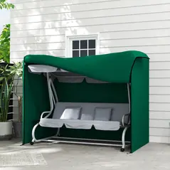 Outsunny 220 x 125cm Three-Seater Swing Chair Protective Cover - Green - 2