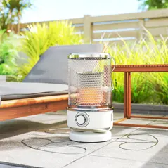 Outsunny 2000W Patio Electric Heater with 10-20㎡ Coverage, Separation Coil, Freestanding Outdoor Infrared Heater with Tip-Over Protection, Overheat Protection, Handle for Indoor and Outdoor Use, White - 9