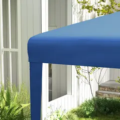 Outsunny 2.7m x 2.7m Garden Gazebo Marquee Party Tent Wedding Canopy Outdoor(Blue) - 9