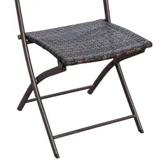 Outsunny 2 Seater Wicker Rattan Bistro Set-Brown - 7