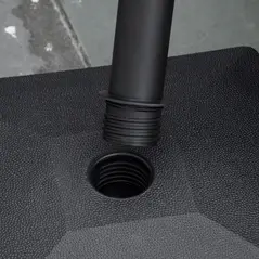 Outsunny 20kg Garden Parasol Base with Wheels Heavy Duty Sand or Water Filled Patio Umbrella Base for Outdoor Deck Beach Black - 9