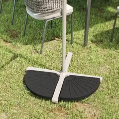Outsunny 2 Piece Parasol Base, 28kg Resin Umbrella Stand Weights for Cantilever Parasol with Handles, Bronze - 2