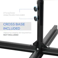 Outsunny 2.5m Rotating Cantilever Parasol - Light Grey - 6