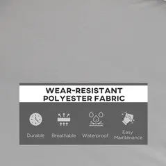 Outsunny 2 Seater Garden Bench Cushion -Light Grey - 6