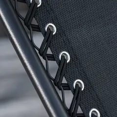 Outsunny 2 Piece Foldable Reclining Garden Chair with Headrest, Zero Gravity Deck Sun Lounger Seat Chair with Footrest, Armrest, Cup Holder & Canopy Shade, Black - 8