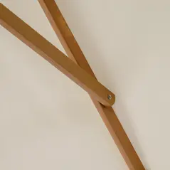 Outsunny 2 x 3m Wooden Garden Parasol Umbrella Outdoor Sun Shade Canopy, Cream White - 8