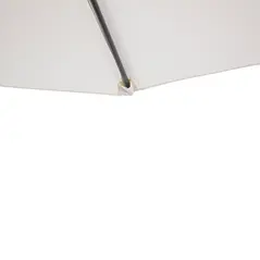 Outsunny 2.7m Garden Half Parasol, Outdoor Balcony Umbrella with 5 Steel Ribs, Patio Sun Shade, Cream White - 9