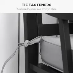 Outsunny 2 Seater Garden Bench Cushion -Light Grey - 4