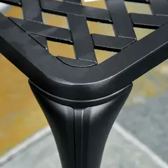 Outsunny 2-Seater Cast Aluminium Garden Bench Loveseat Outdoor Furniture Chair w/ Decorative Backrest & Ergonomic Armrest for Patio Terrace Porch - 9