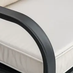 Outsunny 2-Person Outdoor Loveseat Glider Bench Rocking Chair for Patio, Garden, Yard, Porch with Armrest and Cushions, Khaki - 8