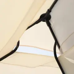 Outsunny 2-in-1 Convertible Gazebo Swing Chair Bed W/Netting, 245Lx165Wx243H cm-Beige/Black - 9