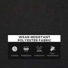 Outsunny 2-Seater Garden Bench with Cushion, Metal Loveseat, Slatted Outdoor Park Chair with Decorative Backrest and Armrest, Black - 6