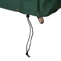 Outsunny 3 Pieces Rattan Bistro Set with Furniture Cover, Wicker Garden Furniture Set, Glass Top Coffee Table and Chairs with Cushions for Outdoor, Patio, Balcony, Dark Blue - 8