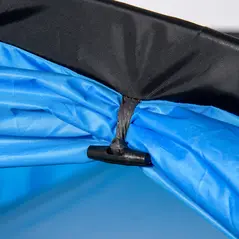 Outsunny 2-3 Man Tunnel Tent with Vestibule, Weather-Resistant Camping Tent with Air Vents for Fishing Hiking, Light Blue & Grey - 9