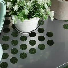 Outsunny 2-Tier Plant Stand, Corner Plant Shelf for Outdoor and Indoor Storage Organizer, Freestanding Flower Rack with Steel Frame, Mesh Board, Silver - 8