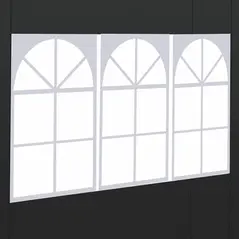 Outsunny 3 Meters Gazebo Replaceable Exchangeable Side Panel Wall Panels Walls With Window, Black - 7