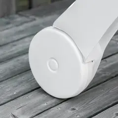 Outsunny 2PCs Outdoor Folding Sun Lounger Recliner on Wheels w/ 5-Position Backrest, White - 9