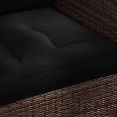 Outsunny 2-Piece Seat Cushions Back Pillows Replacement, Patio Chair Cushions Set for Indoor Outdoor, Black - 9