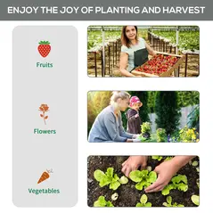 Outsunny 296 x 196cm Steel Frame Polytunnel Greenhouse - White - 8