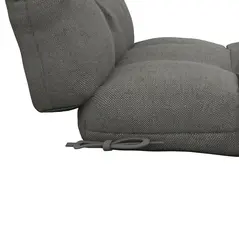 Outsunny 2-Piece Seat Cushion Replacement with Backrest, Garden Patio Chair Cushions Set with Ties, Charcoal Grey - 9