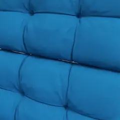 Outsunny 2-Piece Seat Cushion Replacement with Backrest, Garden Patio Chair Cushions Set with Ties, Blue - 8