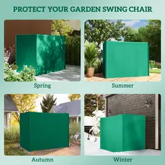 Outsunny 220 x 125cm Three-Seater Swing Chair Protective Cover - Green - 4