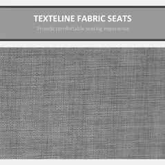 Outsunny 3 Person Outdoor Patio Porch Swing Chair with High Back Design, Side Pouches and Adjustable Canopy, Charcoal Grey - 5